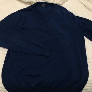 Dark blue 100% Merino J Crew V Neck Sweater
